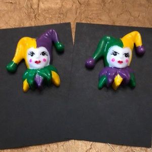 🌻 3/$15 Resin Mardi Gras Jester Pin